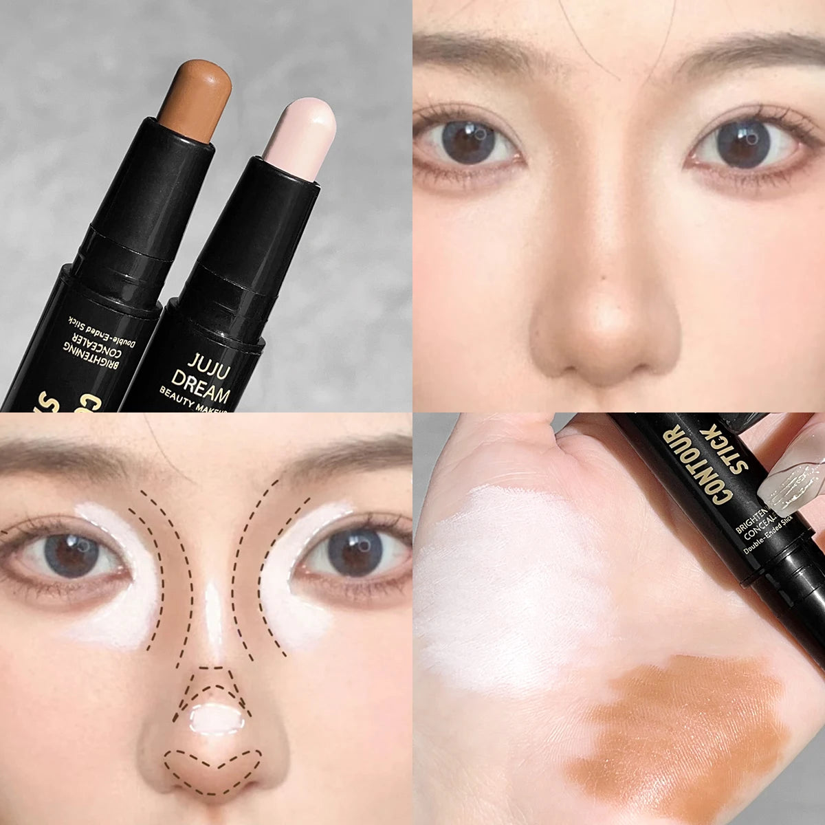 Bastão Duo Contorno e Iluminador – Acabamento Matte, Longa Duração e à Prova d’Água✨