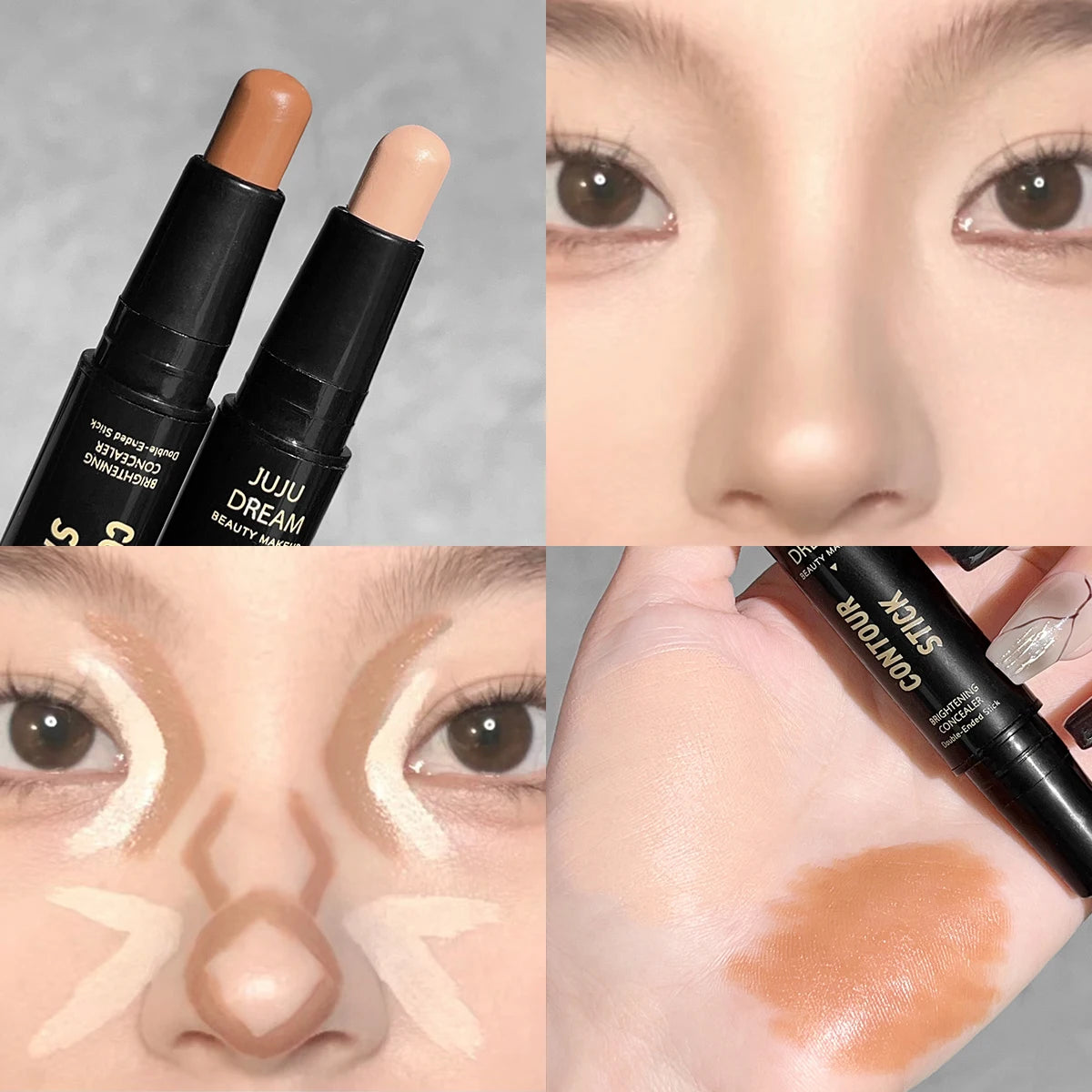 Bastão Duo Contorno e Iluminador – Acabamento Matte, Longa Duração e à Prova d’Água✨