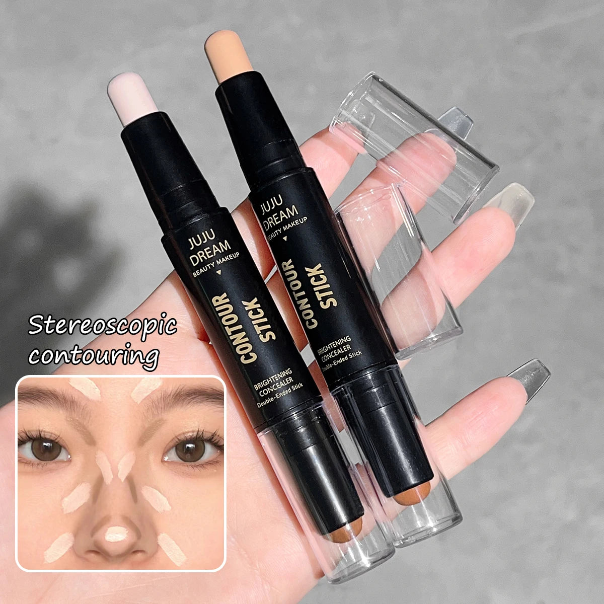 Bastão Duo Contorno e Iluminador – Acabamento Matte, Longa Duração e à Prova d’Água✨