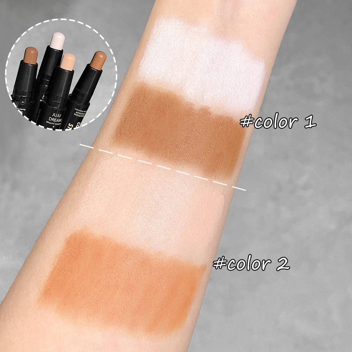 Bastão Duo Contorno e Iluminador – Acabamento Matte, Longa Duração e à Prova d’Água✨