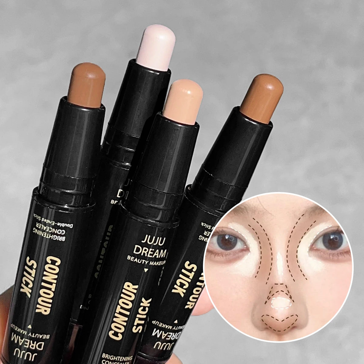 Bastão Duo Contorno e Iluminador – Acabamento Matte, Longa Duração e à Prova d’Água✨